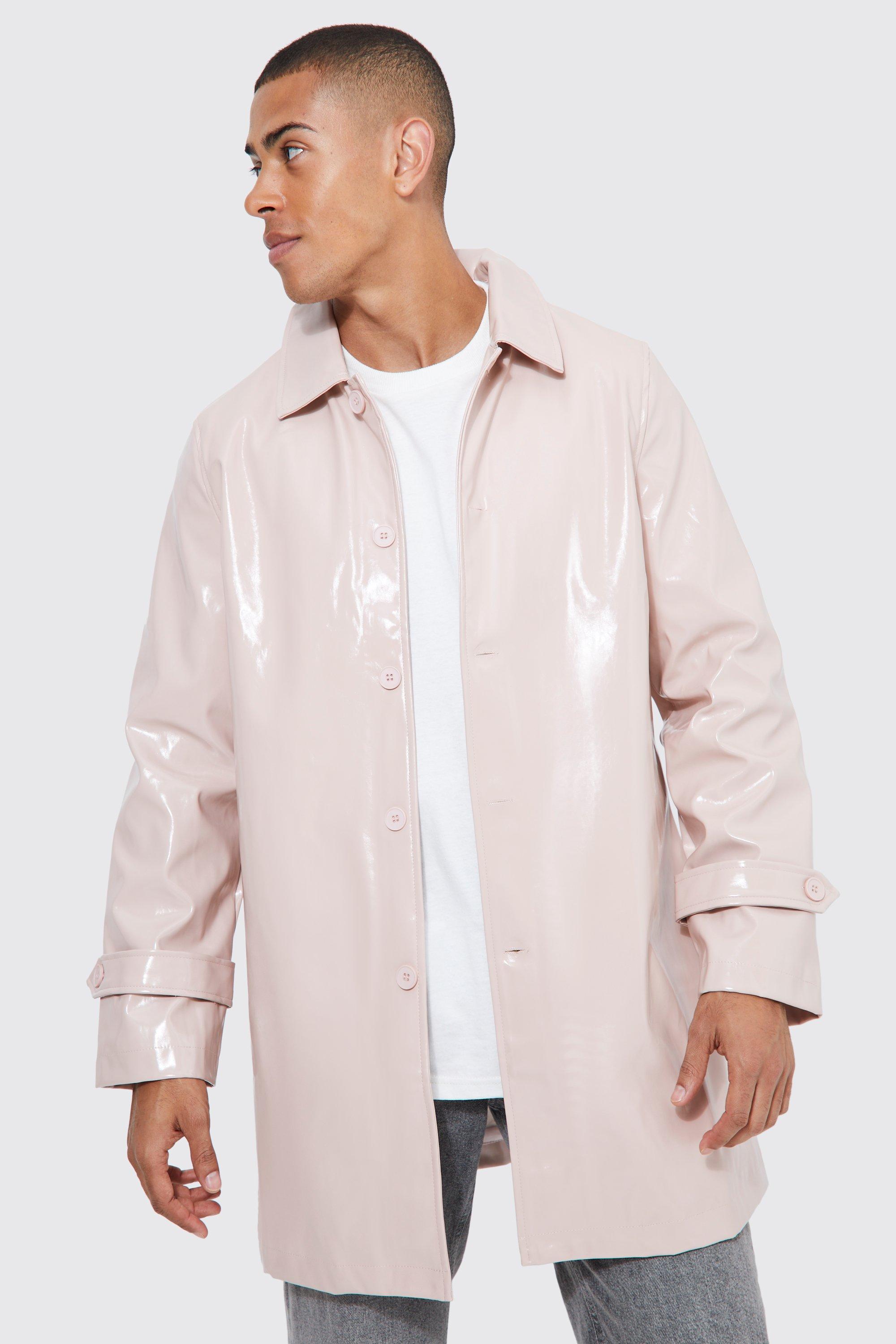 Pink pvc jacket best sale